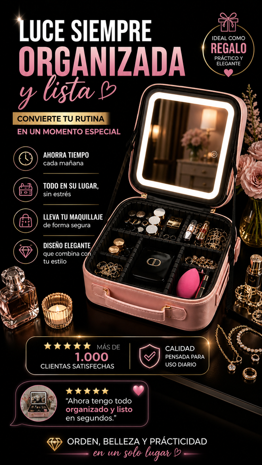 Organizador De Maquillaje Y Joyero Espej